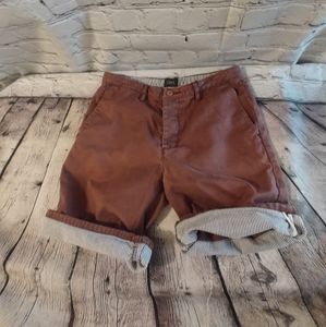 Obey Propaganda Mens Roll Up Shorts 30 Red